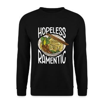 Ramen Lover Soupe de nouilles japonaise Ramen - Sweat-shirt Unisexe - noir - Devant - Alina (178cm) & Michal (187cm)