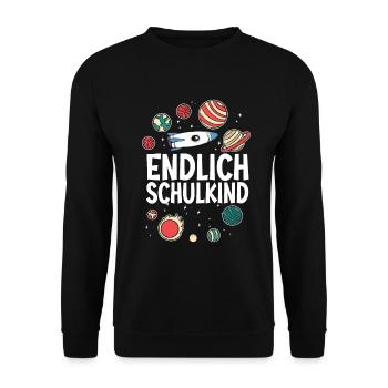 School 1st Grade - Unisex Sweatshirt - black - Front - Alina (178cm) & Michal (187cm)