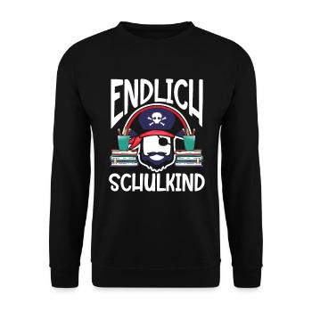 School 1. Grade - Unisex Pullover - Schwarz - Vorne - Alina (178cm) & Michal (187cm)