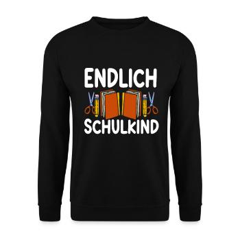 School 1. Grade - Unisex Pullover - Schwarz - Vorne - Alina (178cm) & Michal (187cm)