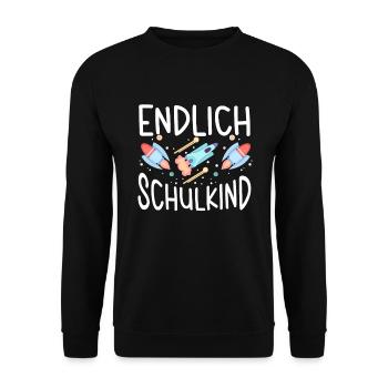 School 1st Grade - Unisex Sweatshirt - black - Front - Alina (178cm) & Michal (187cm)