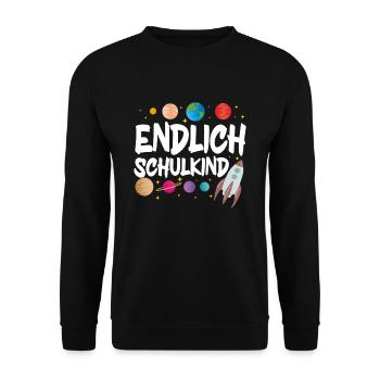 School 1. Grade - Unisex Pullover - Schwarz - Vorne - Alina (178cm) & Michal (187cm)