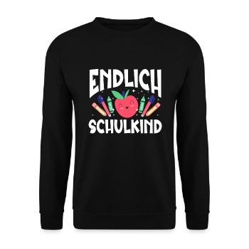 School 1. Grade - Unisex Pullover - Schwarz - Vorne - Alina (178cm) & Michal (187cm)