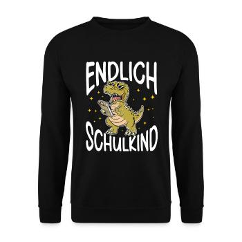 School 1st Grade - Unisex Sweatshirt - black - Front - Alina (178cm) & Michal (187cm)