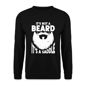 Beard Quote Bearded Men - Unisex Pullover - Schwarz - Vorne - Alina (178cm) & Michal (187cm)