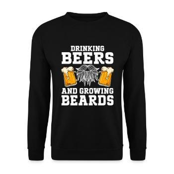 Citation à barbe Hommes barbus - Sweat-shirt Unisexe - noir - Devant - Alina (178cm) & Michal (187cm)
