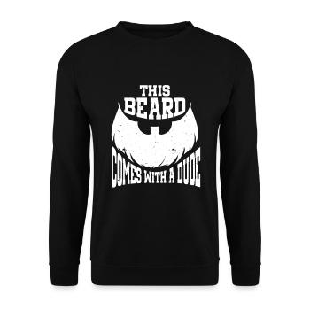 Citation à barbe Hommes barbus - Sweat-shirt Unisexe - noir - Devant - Alina (178cm) & Michal (187cm)