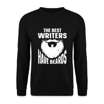 Citation à barbe Hommes barbus - Sweat-shirt Unisexe - noir - Devant - Alina (178cm) & Michal (187cm)