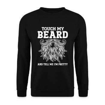 Citation à barbe Hommes barbus - Sweat-shirt Unisexe - noir - Devant - Alina (178cm) & Michal (187cm)