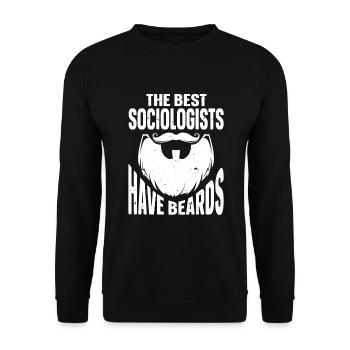 Citation à barbe Hommes barbus - Sweat-shirt Unisexe - noir - Devant - Alina (178cm) & Michal (187cm)
