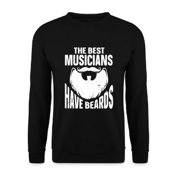 Citation à barbe Hommes barbus - Sweat-shirt Unisexe - noir - Devant - Alina (178cm) & Michal (187cm)