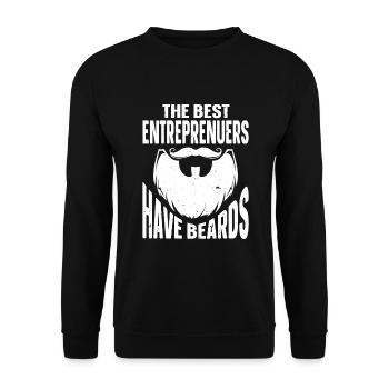 Citation à barbe Hommes barbus - Sweat-shirt Unisexe - noir - Devant - Alina (178cm) & Michal (187cm)