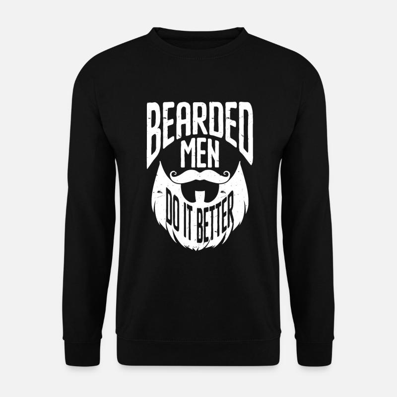 Beard Quote Bearded Men - Unisex Sweatshirt - black