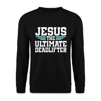 Jesus Ultimate Deadlifter Workout Gymnase chrétien - Sweat-shirt Unisexe - noir - Devant - Alina (178cm) & Michal (187cm)