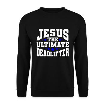 Jesus Ultimate Deadlifter Workout Gymnase chrétien - Sweat-shirt Unisexe - noir - Devant - Alina (178cm) & Michal (187cm)