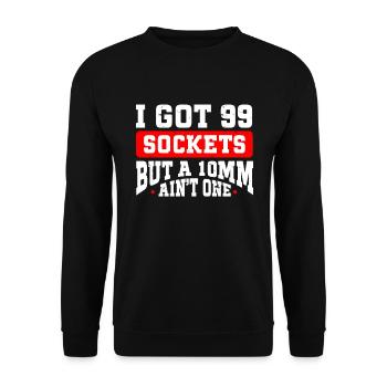 Mécanicien J’ai 99 douilles mais un 10mm n’en est pas un - Sweat-shirt Unisexe - noir - Devant - Alina (178cm) & Michal (187cm)