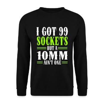 Mécanicien J’ai 99 douilles mais un 10mm n’en est pas un - Sweat-shirt Unisexe - noir - Devant - Alina (178cm) & Michal (187cm)