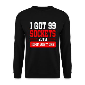 Mécanicien J’ai 99 douilles mais un 10mm n’en est pas un - Sweat-shirt Unisexe - noir - Devant - Alina (178cm) & Michal (187cm)