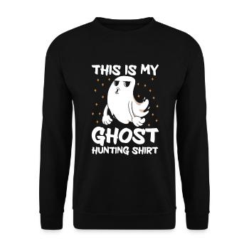 C’est ma chemise de chasse aux fantômes Chasseur paranormal - Sweat-shirt Unisexe - noir - Devant - Alina (178cm) & Michal (187cm)