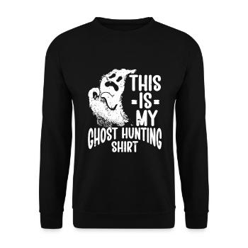 C’est ma chemise de chasse aux fantômes Chasseur paranormal - Sweat-shirt Unisexe - noir - Devant - Alina (178cm) & Michal (187cm)