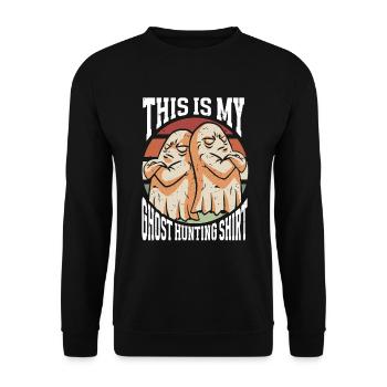 C’est ma chemise de chasse aux fantômes Chasseur paranormal - Sweat-shirt Unisexe - noir - Devant - Alina (178cm) & Michal (187cm)