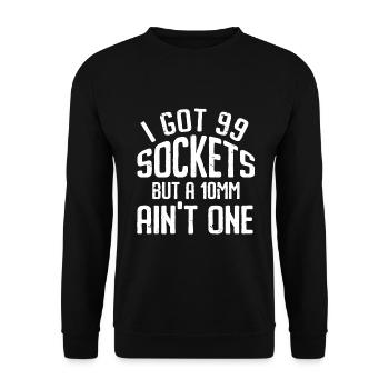Mécanicien J’ai 99 douilles mais un 10mm n’en est pas un - Sweat-shirt Unisexe - noir - Devant - Alina (178cm) & Michal (187cm)