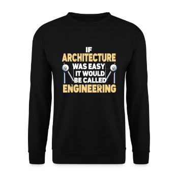 Architect Architecture - Unisex Sweatshirt - black - Front - Alina (178cm) & Michal (187cm)