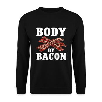 Body By Bacon - Unisex Sweatshirt - black - Front - Alina (178cm) & Michal (187cm)