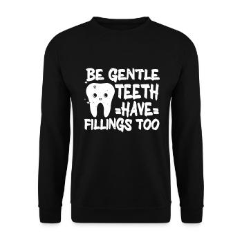 Dentist Dental - Unisex Pullover - Schwarz - Vorne - Alina (178cm) & Michal (187cm)