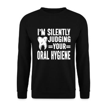 Dentist Dental - Unisex Pullover - Schwarz - Vorne - Alina (178cm) & Michal (187cm)