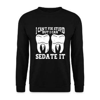 Dentist Dental - Unisex Pullover - Schwarz - Vorne - Alina (178cm) & Michal (187cm)
