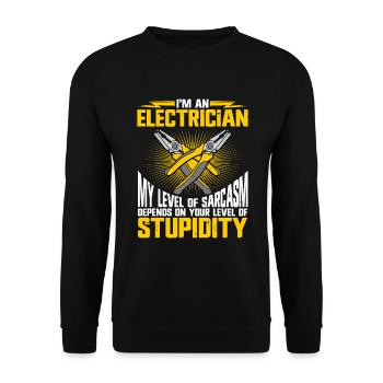 Électricien - Sweat-shirt Unisexe - noir - Devant - Alina (178cm) & Michal (187cm)