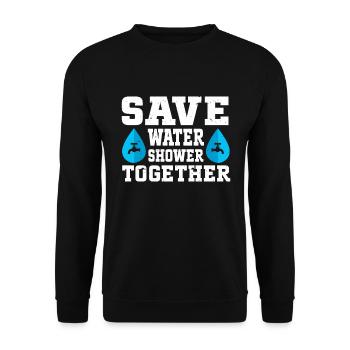 Earth Day Climate Change Awareness - Unisex Pullover - Schwarz - Vorne - Alina (178cm) & Michal (187cm)