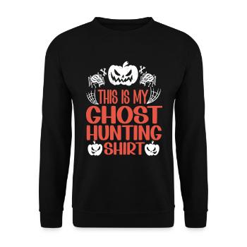 This Is My Ghost Hunting Shirt Paranormal Hunter - Unisex Pullover - Schwarz - Vorne - Alina (178cm) & Michal (187cm)