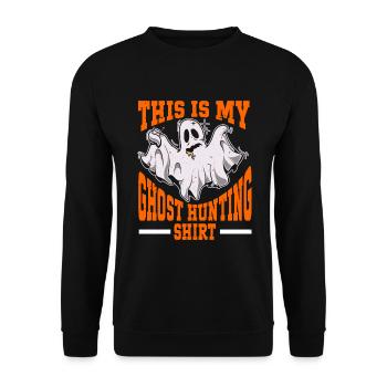 This Is My Ghost Hunting Shirt Paranormal Hunter - Unisex Pullover - Schwarz - Vorne - Alina (178cm) & Michal (187cm)