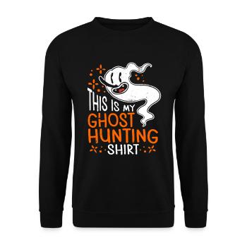 This Is My Ghost Hunting Shirt Paranormal Hunter - Unisex Pullover - Schwarz - Vorne - Alina (178cm) & Michal (187cm)
