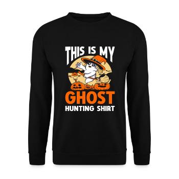 This Is My Ghost Hunting Shirt Paranormal Hunter - Unisex Pullover - Schwarz - Vorne - Alina (178cm) & Michal (187cm)