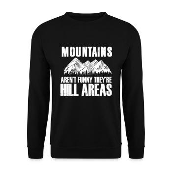 Les montagnes ne sont pas drôles, ce sont des collines, des randonnées - Sweat-shirt Unisexe - noir - Devant - Alina (178cm) & Michal (187cm)