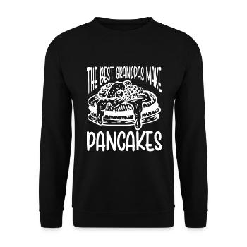 The Best Grandpas Make Pancakes Pancake Maker - Unisex Sweatshirt - black - Front - Alina (178cm) & Michal (187cm)