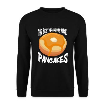 The Best Grandpas Make Pancakes Pancake Maker - Unisex Sweatshirt - black - Front - Alina (178cm) & Michal (187cm)