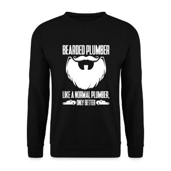 Drôle Je suis plombier - Sweat-shirt Unisexe - noir - Devant - Alina (178cm) & Michal (187cm)