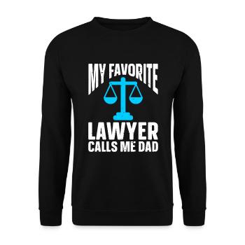 Law Lawyer - Unisex Pullover - Schwarz - Vorne - Alina (178cm) & Michal (187cm)