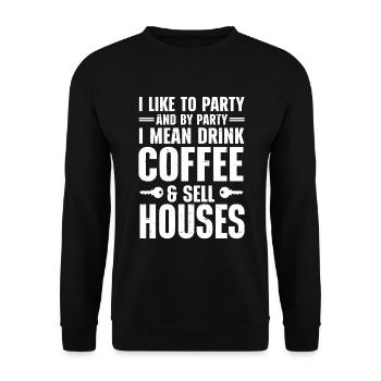 Agent immobilier Agent immobilier - Sweat-shirt Unisexe - noir - Devant - Alina (178cm) & Michal (187cm)