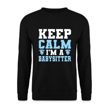 Babysitter Babysitting - Unisex Sweatshirt - black - Front - Alina (178cm) & Michal (187cm)