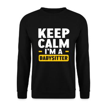 Babysitter Babysitting - Unisex Sweatshirt - black - Front - Alina (178cm) & Michal (187cm)