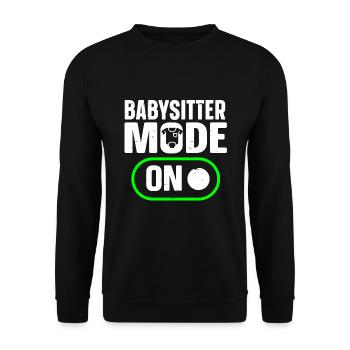 Babysitter Babysitting - Unisex Sweatshirt - black - Front - Alina (178cm) & Michal (187cm)
