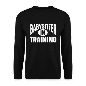 Babysitter Babysitting - Unisex Sweatshirt - black - Front - Alina (178cm) & Michal (187cm)
