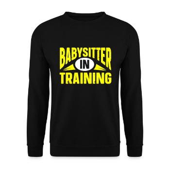 Babysitter Babysitting - Unisex Sweatshirt - black - Front - Alina (178cm) & Michal (187cm)