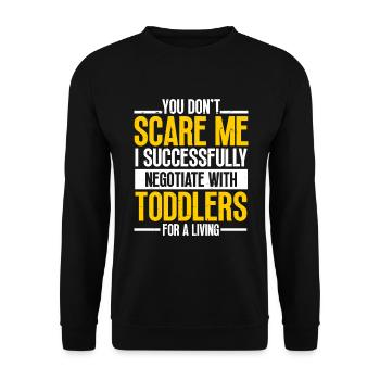 Babysitter Babysitting - Unisex Sweatshirt - black - Front - Alina (178cm) & Michal (187cm)