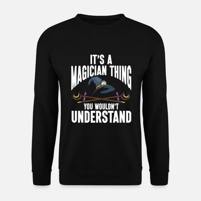 Funny Magician Magic - Unisex Pullover - Schwarz